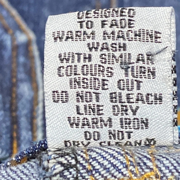 Apres Velo Denim Skirt Bicycle Patchwork Mini Low Rise Bicycle Size 12 - Picture 12 of 14